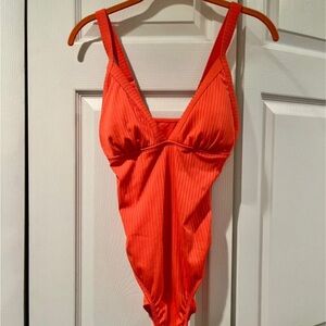 Shade & Shore Vibrant Orange Bathing Suit